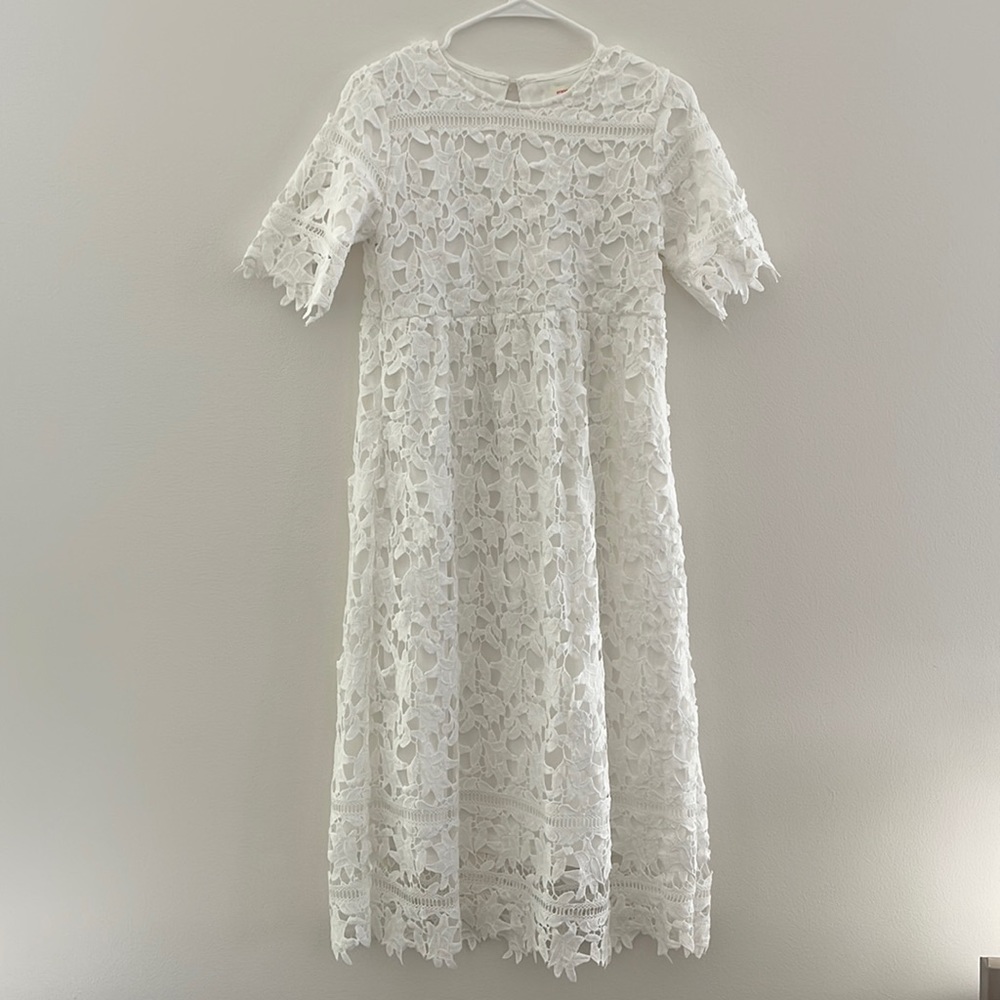 White Lace Dress, Size Small